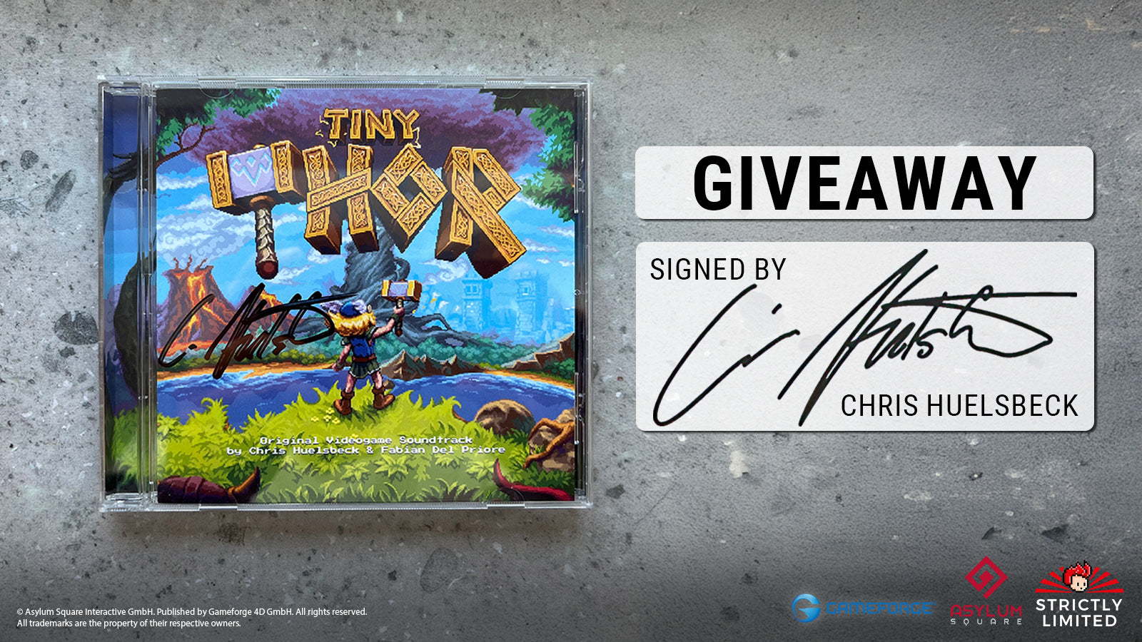 Tiny Thor Soundtrack Giveaway (Signed by Chris Huelsbeck)