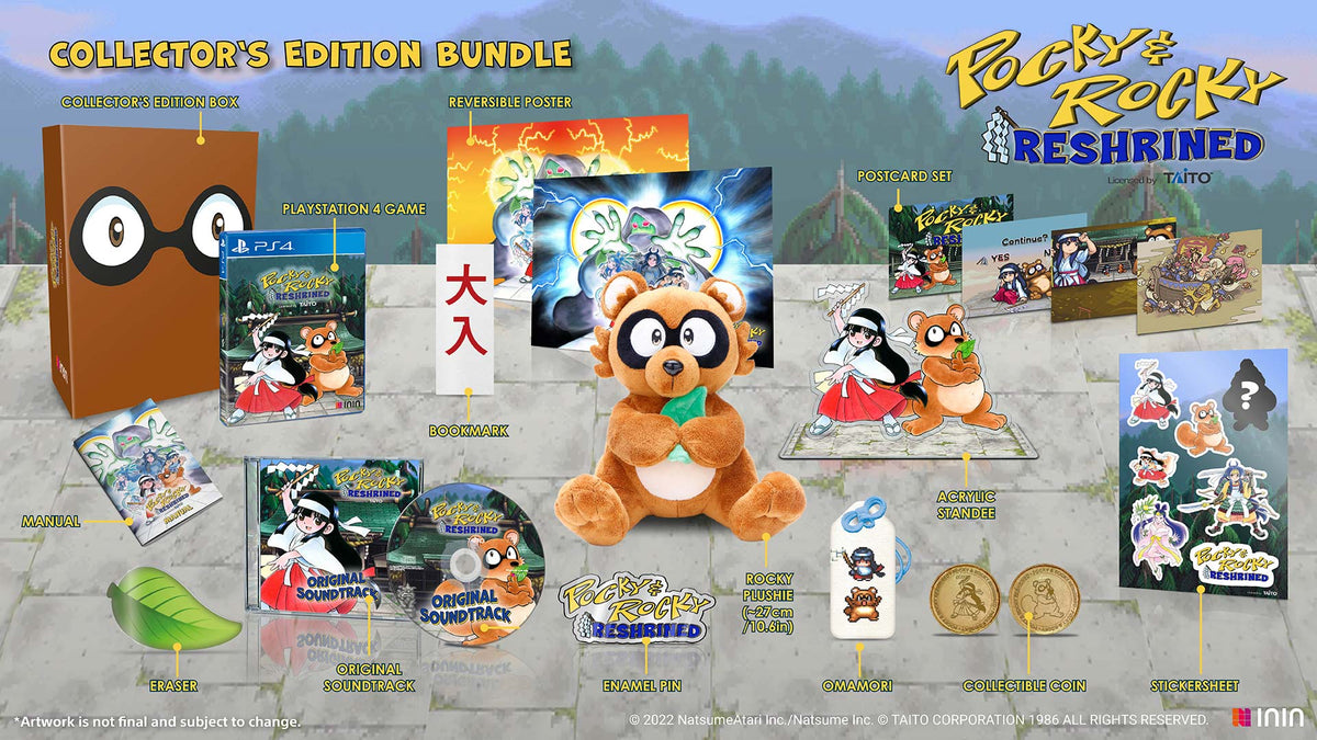 Pocky & Rocky Reshrined Collector's Edition Plushie Bundle (PS4