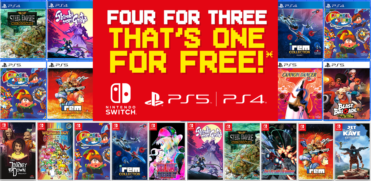 Four for three - that's one for free!*