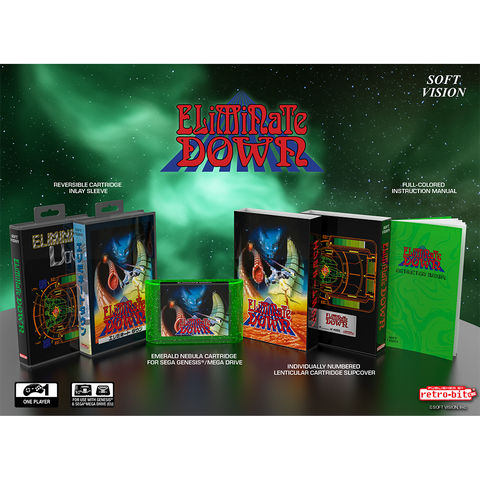 Eliminate Down: Collectors Cartridge (Genesis/Mega Drive) - Limited Edition