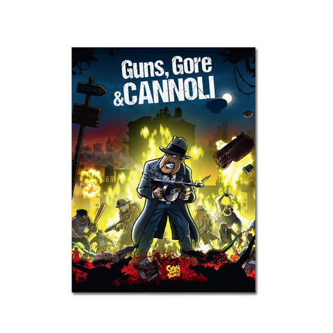 Guns, Gore & Cannoli (Art Card) - aluminium plate